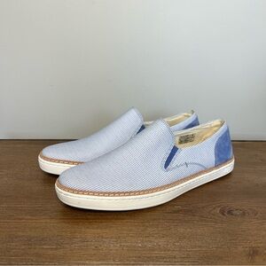 UGG Adley Blue Stripe Slip On Sneakers Shoes Size 9.5